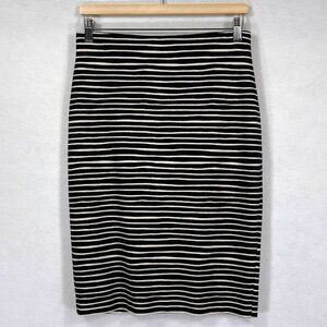 🔥 3/$15🔥Ann Taylor Loft Stretchy Skirt Striped Academia Office Career Preppy S